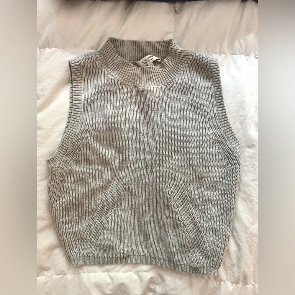 Babaton knit tank in grey
